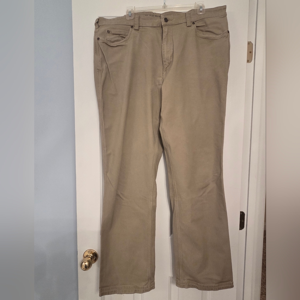 Men's Duluth Trading Flex Firehose Desert Khaki Relaxed Fit Pants 40 X 34